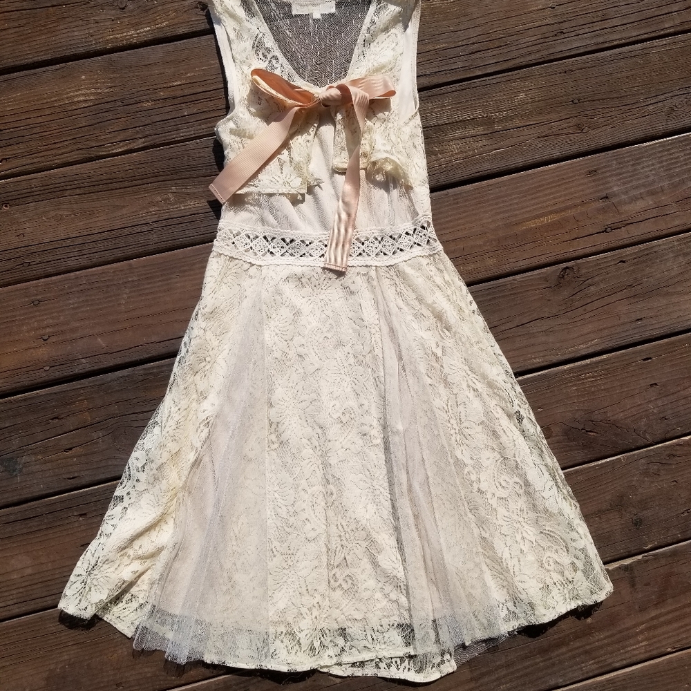 Altar'd State Lace Cream Dress